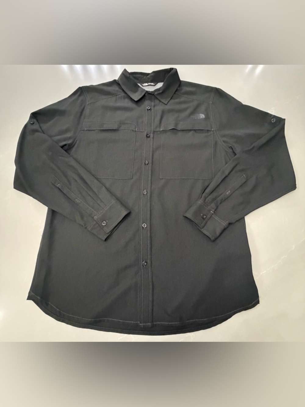 The North Face Black Long-Sleeve Utility Shirt, Large